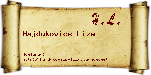 Hajdukovics Liza névjegykártya